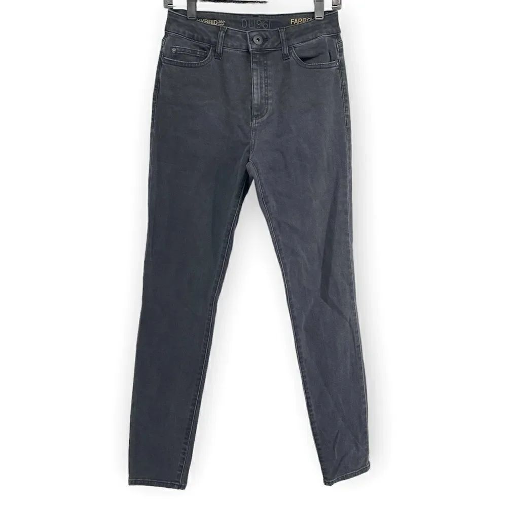 DL1961 Farrow High Rise Instaslim Magma Faded Black Women’s Skinny Jeans Size 28